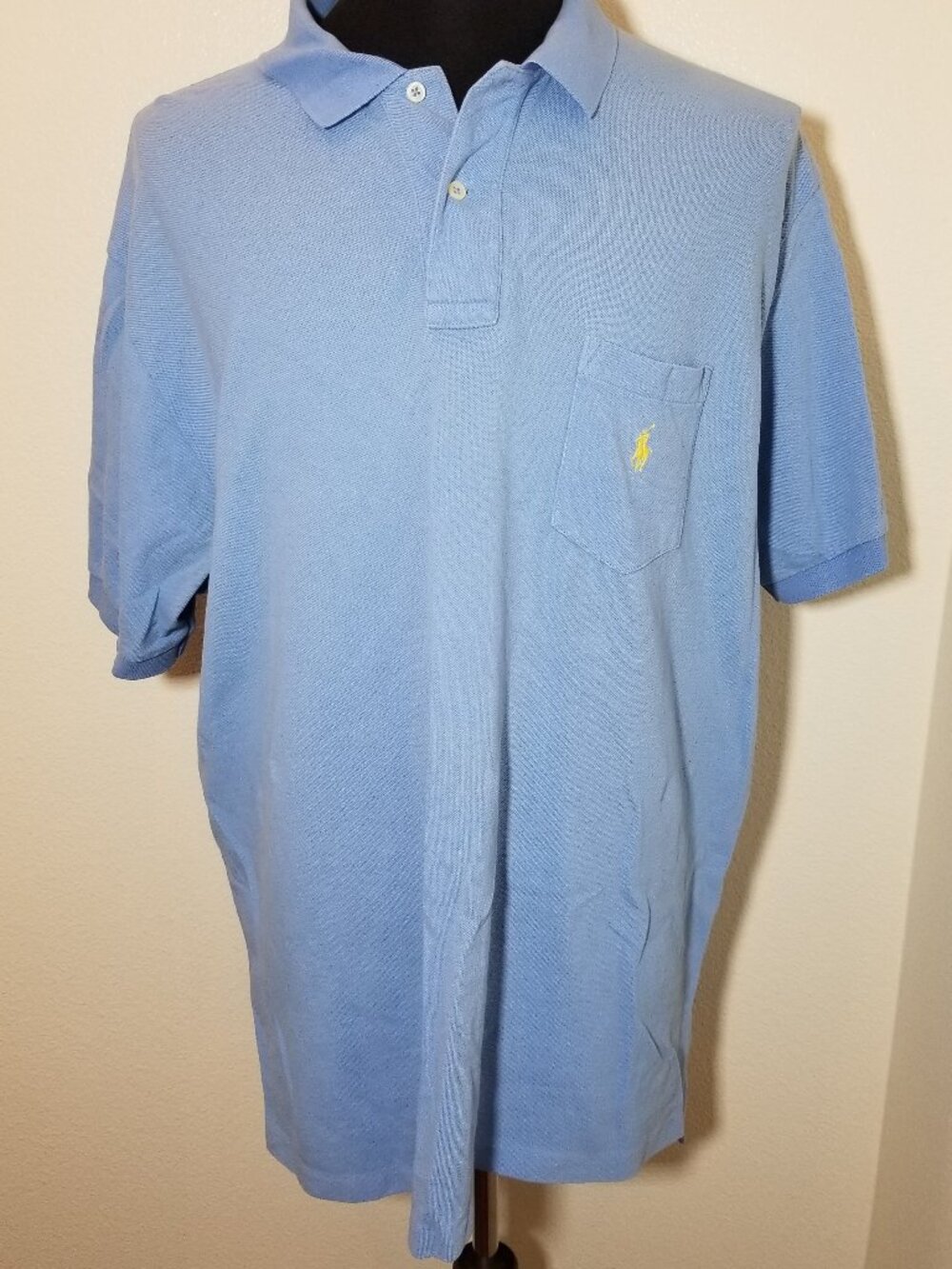 Polo Ralph Lauren Men 2X Light Blue Short Sleeve Polo Shirt Preppy City Business